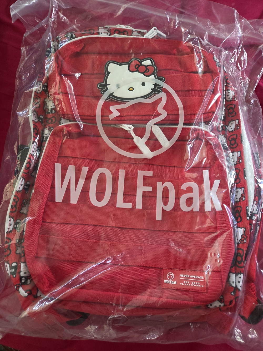 WOLFpak Red Hello Kitty Print Backpack 15L
